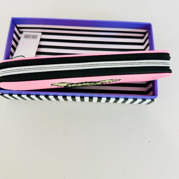 MARC TETRO FAUX LEATHER SHIH TZU DOG PUPPY PINK ZIP-AROUND LONG WALLET - Picture 3 of 9